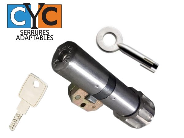 Cylindre adaptable 30X30 à BOUTON pour serrure FONTAINE