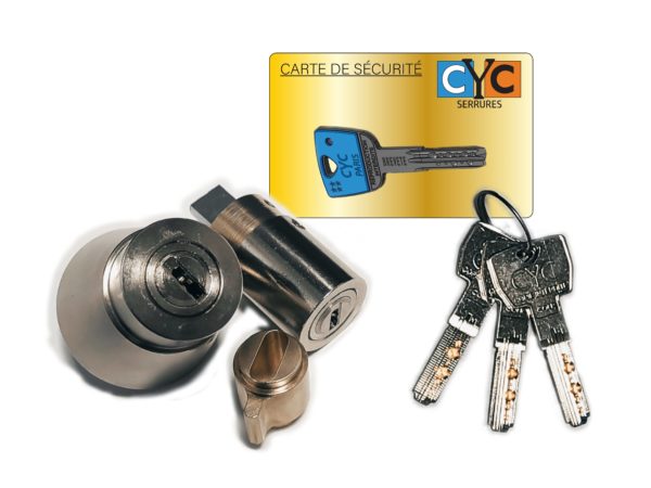 Cylindre adaptable C/50 Ø34 pour serrure BRICARD REMPART Débrayable – Image 3