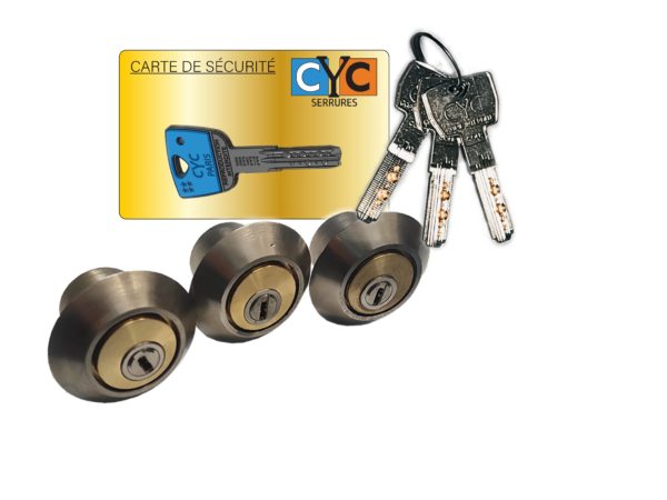 Cylindre adaptable pour serrure Anker Monobloc. 3 Cylindres – Image 3